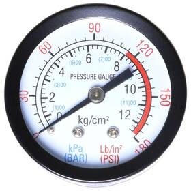 Gaugey50-1-re Meetoot Air Pressure Gauge 2 Inch Dial Center Back Mount 1/4 Male Npt Connection Size