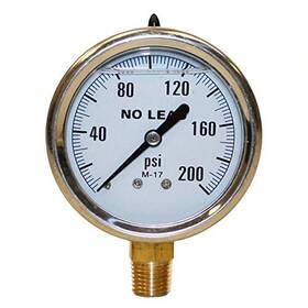 Merrill 642367451158 Mfg 2-1/2 Inch Dial Size Liquid Filled Pressure Gauge 0-200psi/kpa Stainless S