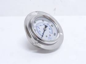 250378 Mfg- Ls-j22 New-no Box Liquid Filled Pressure Gauge Ls-22 Ss 0-100psi