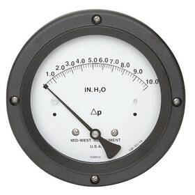 130-0111 Midwest Instrument Pressure Gauge To 10 In H2o
