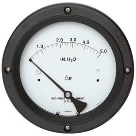 130-0113 Midwest Instrument Pressure Gauge To 5 In H2o