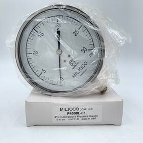 P4598l-03 Miljoco 30psi Air Water Pressure Gauge 4.5 Inch Face 1/4 Npt