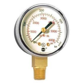 Ga145-03 Miller Electric Pressure Gauge To 6000 Psi 1/4 In Mnpt Steel