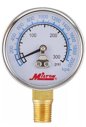 1195 Milton 1/4 Inch Npt High Pressure Gauge
