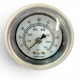 Mohawk 2455932 Marsh Pressure Gauge 0-100 Psi 0-700 Kpa Center Back Mount