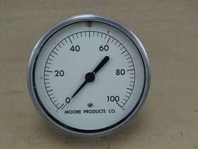 30517 Moore Products 4 Inch Pressure Gauge 0-100 Psi 1/4 Npt