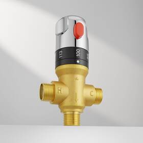 Morado 798842900632 Thermostatic Mixing Valve With 1/2 Npt Male Connection Water Temperature Con