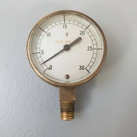 22528 Motometer Vintage 0-30 Psi Pressure Gauge Steampunk