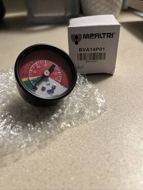 Bv-a-14-p01 Mp Filtri Bva14p01 Visual Clogging Storage Pressure Gauge Indicator Rear 1/8 Inch