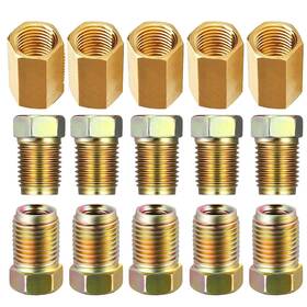 Muhize 312716420579 Brake Line Fittings Kit 15pc For 3/16 Inch Tube - 3/8-24 Inverted Flare Un