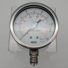 Pb-4-11 Ness Pressure Gauge 0-10 Kg/cm 140psi 100mm Dial 1/2 Inch Bsp Bottom Entry