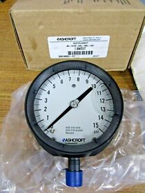 45-1379-ssl-04l-15 New Ashcroft Duraguage 0-15 Psi Gly Filled Gauge 4-1/2inch 45-1379-ssl-04l-15#