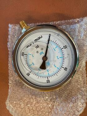 Nll-400-100f New-line 0-1000 Liquid Gauge 4 Inch Face And 1/4 Lower Mount