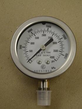 0-25000kpa Nks Ssg-4k Pressure Gauge Regulator Ss Tube And Socket 0-4000psi