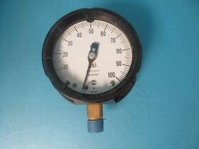 00634 Noshok U.s. Gauge Solfrunt 4-1/2 Inch Pressure 0-100 Psi 1/2 Npt Brass Conn