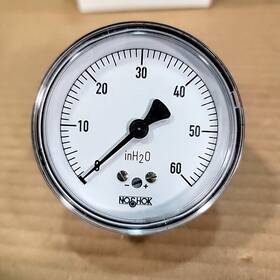25-210-60-inh2o-mcmaster Noshok 25-200-60-inh2o-mcmaster Gauge 2.5 Diaphragm 0-60 1/4 Npt Back Conn New