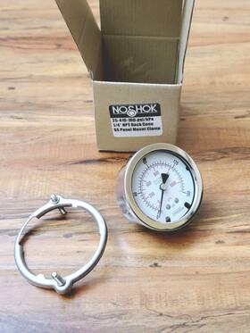 25-410-160 Noshok 25-410-160-psi/kpa Spmc 1/4 Inch Npt Dry Fillable Sst Pressure Gauge