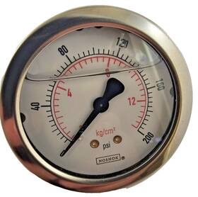 25-500-20 Noshok 25-500 0-200psi Bottom Connection 2.5 Inch Face 1/4 Npt Glycerin Filled