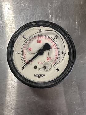 Noshok 25-910-30 Psi/kpa 1/4 Npt. Back Connector Pressure Gauge