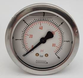 25-911-6-bar Noshok Pressure Gauge 25-911-6bar 259116 1/4 Bspp Back Connection