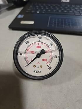 25-910-600 Noshok 56371a186 Pressure Gauge Psi/kpa 1/4 Npt Back Conn New