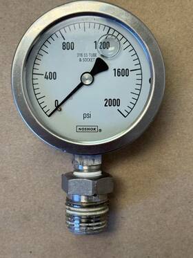 N24094 Noshok Gauge 316 Stainless Steel Tube And Socket 0-2000psi