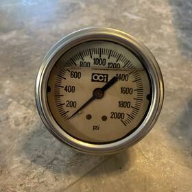 3034b-2000l Oci Instruments 3034b 2000l Liquid Filled Pressure Gauge 1/4 Inch 2000 Psi