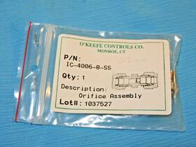 Ic-4006-8-ss Okeefe Controls New Oftkeefe 1/4 Inch Swagelok 316 Ss .008 Orifice Assembly -