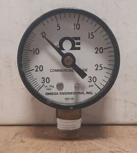 452-03 Omega Engineering Eng. #452-03 Pressure Gauge 0-30psi 0-30 Inch Hg Vac B103 452-03 Omega Engineering Eng. #452-03 Pressure Gauge 0-30psi 0-30 Inch Hg Vac B103