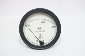 1301-e1008 Orange Research Differential Pressure Gauge 6in 0-500psi 1/4in Npt