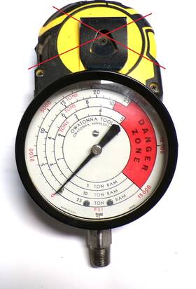 89981 Owatonna Tool Company 88981 Triple-scale Cal. 3.5 Inch Dial 5 10 15 Ton Rams Used