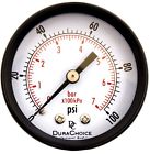 Pa204b-100 Durachoice Dial Utility Pressure Gauge For Air Compressor 689848492538