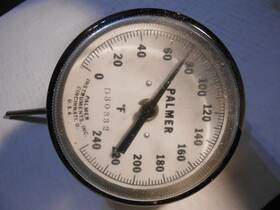 D-30332 Palmer Used To 240 1/2 Npt Stainless Steel Temperature Guage D30332