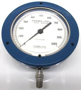 101ftm11b21 Perma-cal 1000 Psi Test Gauge 1/4 Inch Lower Connection Br