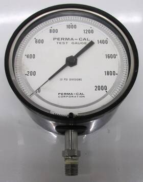 101ntm13a21 Perma-cal 2000 Psi Test Gauge With 1/4 Inch Lower Connection- Itl