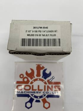 301lfw-254e Pic Gauge 2-1/2 Inch Dial 0-100psi Liquid Filled Pressure 1/4 Lm