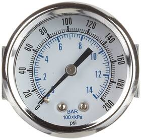 103d-204f Pic Gauges U-clamp Panel Mount Dry Pressure Gauge With Chrome Plated Steel Case 103d-204f Pic Gauges U-clamp Panel Mount Dry Pressure Gauge With Chrome Plated Steel Case