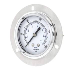 104d-254e Pic Gauges Front Flanged Panel Mount Dry Pressure Gauge With Chrome P