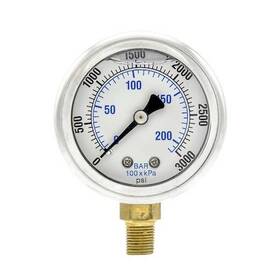 201l-208p Pic Gauges Industrial Pressure Gauge To 3 000 Psi 2 In Dial 1/8