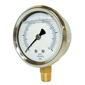 201l-208r Pic Gauges Bottom Mount Pressure Gauge 2 Inch Dial 0-5000 Psi