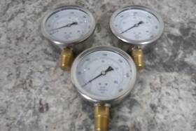 201l-402h Pic Gauges 3 Pk 4 In Dial To 300 Psi Industrial Pressure Gauge Bw