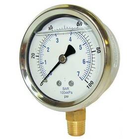 201l-402r Pic Gauges Industrial Pressure Gauge To 5000 Psi 1/2 In Mnpt 4
