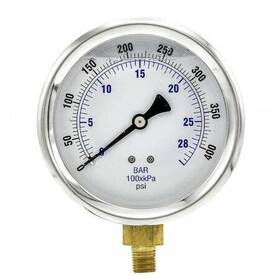 201l-404i Pic Gauges Pressure Gauge To 400 Psi 1/4 In Mnpt Stainless