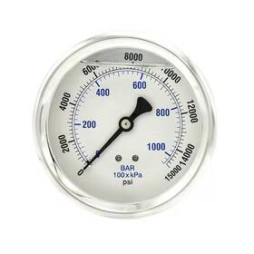 202l-404v Pic Gauges Industrial Pressure Gauge To 15 000 Psi 4 In Dial