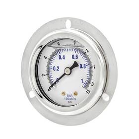 204l-204b Pic Gauges Gauge 2 Inch 0/15psi 1/4 Cbm Lf Front Flange
