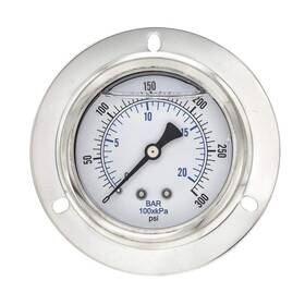 204l-404h Pic Gauges Front Flanged Panel Mount Glycerine Filled Pressure Gauge With Ss Cas