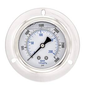 204l-404p Pic Gauges Front Flanged Panel Mount Glycerine Filled Pressure Gauge With Ss Cas