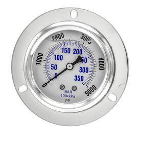 204l-404r Pic Gauges Front Flanged Panel Mount Glycerine Filled Pressure Gaug