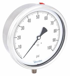 20tx64 Pic Gauges Industrial Pressure Gauge 0-100 Psi 6 In Dial