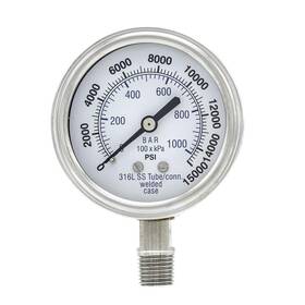 301dfw-254v Pic Gauges Bottom Mount Dry Pressure Gauge With Ss Case/internals/b